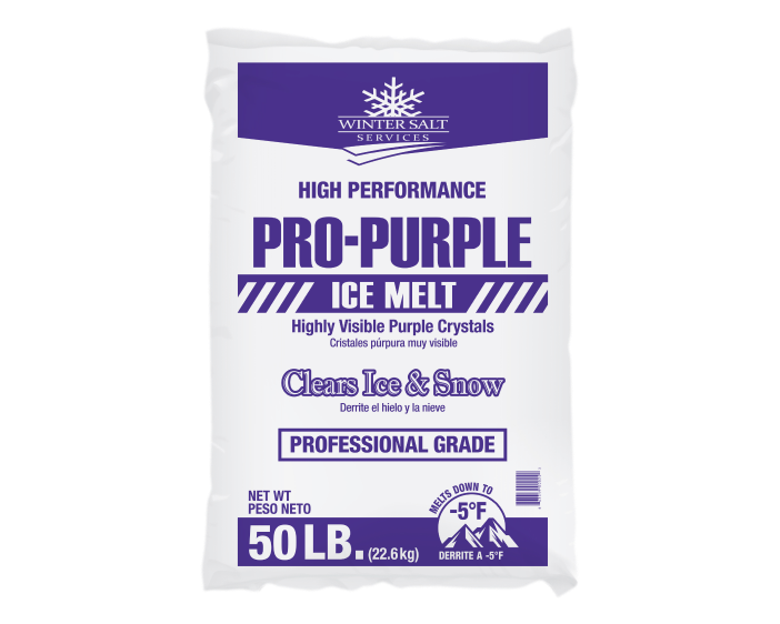Pro-Purple Ice Melt Rock Salt 50 Lbs for Sale | Ninja De-Icer