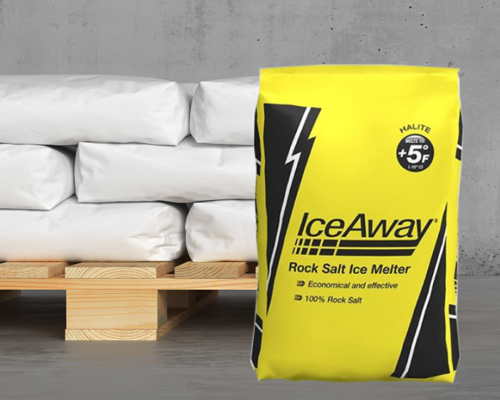 Ice Away Rock Salt 1 Pallet of 49 bags for sale Ninja DeIcer